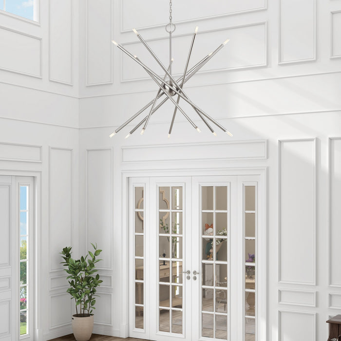 Livex Lighting - 47009-91 - 14 Light Foyer Chandelier - Soho - Brushed Nickel