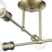 Livex Lighting - 47176-01 - Four Light Semi-Flush Mount - Delacroix - Antique Brass