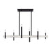 Livex Lighting - 49336-04 - Six Light Linear Chandelier - Denmark - Black with Brushed Nickel
