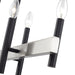 Livex Lighting - 49336-04 - Six Light Linear Chandelier - Denmark - Black with Brushed Nickel