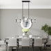 Livex Lighting - 49336-04 - Six Light Linear Chandelier - Denmark - Black with Brushed Nickel