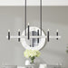 Livex Lighting - 49336-04 - Six Light Linear Chandelier - Denmark - Black with Brushed Nickel