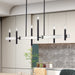 Livex Lighting - 49336-04 - Six Light Linear Chandelier - Denmark - Black with Brushed Nickel