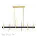 Livex Lighting - 49336-12 - Six Light Linear Chandelier - Denmark - Satin Brass with Bronze