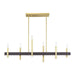 Livex Lighting - 49336-12 - Six Light Linear Chandelier - Denmark - Satin Brass with Bronze