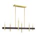 Livex Lighting - 49336-12 - Six Light Linear Chandelier - Denmark - Satin Brass with Bronze