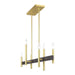 Livex Lighting - 49336-12 - Six Light Linear Chandelier - Denmark - Satin Brass with Bronze