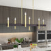 Livex Lighting - 49336-12 - Six Light Linear Chandelier - Denmark - Satin Brass with Bronze