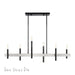 Livex Lighting - 49336-46 - Six Light Linear Chandelier - Denmark - Black Chrome with Brushed Nickel