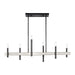Livex Lighting - 49336-46 - Six Light Linear Chandelier - Denmark - Black Chrome with Brushed Nickel