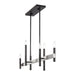 Livex Lighting - 49336-46 - Six Light Linear Chandelier - Denmark - Black Chrome with Brushed Nickel