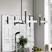 Livex Lighting - 49336-46 - Six Light Linear Chandelier - Denmark - Black Chrome with Brushed Nickel