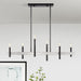Livex Lighting - 49336-46 - Six Light Linear Chandelier - Denmark - Black Chrome with Brushed Nickel