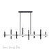 Livex Lighting - 49338-04 - Eight Light Linear Chandelier - Denmark - Black with Brushed Nickel