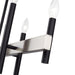 Livex Lighting - 49338-04 - Eight Light Linear Chandelier - Denmark - Black with Brushed Nickel