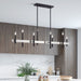 Livex Lighting - 49338-04 - Eight Light Linear Chandelier - Denmark - Black with Brushed Nickel