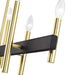 Livex Lighting - 49338-12 - Eight Light Linear Chandelier - Denmark - Satin Brass with Bronze