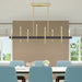 Livex Lighting - 49338-12 - Eight Light Linear Chandelier - Denmark - Satin Brass with Bronze