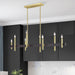 Livex Lighting - 49338-12 - Eight Light Linear Chandelier - Denmark - Satin Brass with Bronze