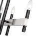 Livex Lighting - 49338-46 - Eight Light Linear Chandelier - Denmark - Black Chrome with Brushed Nickel