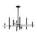 Livex Lighting - 49347-04 - Eight Light Chandelier - Denmark - Black with Brushed Nickel