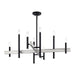 Livex Lighting - 49347-04 - Eight Light Chandelier - Denmark - Black with Brushed Nickel