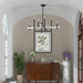 Livex Lighting - 49347-04 - Eight Light Chandelier - Denmark - Black with Brushed Nickel