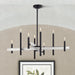 Livex Lighting - 49347-04 - Eight Light Chandelier - Denmark - Black with Brushed Nickel