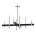 Livex Lighting - 49347-91 - Eight Light Chandelier - Denmark - Brushed Nickel with Black