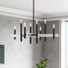 Livex Lighting - 49348-04 - Eight Light Chandelier - Denmark - Black with Brushed Nickel