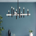 Livex Lighting - 49348-04 - Eight Light Chandelier - Denmark - Black with Brushed Nickel