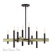 Livex Lighting - 49348-07 - Eight Light Chandelier - Denmark - Bronze with Antique Brass