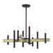 Livex Lighting - 49348-07 - Eight Light Chandelier - Denmark - Bronze with Antique Brass