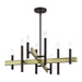 Livex Lighting - 49348-07 - Eight Light Chandelier - Denmark - Bronze with Antique Brass