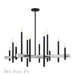 Livex Lighting - 49349-04 - 12 Light Foyer Chandelier - Denmark - Black with Brushed Nickel