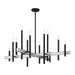 Livex Lighting - 49349-04 - 12 Light Foyer Chandelier - Denmark - Black with Brushed Nickel