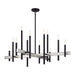 Livex Lighting - 49349-04 - 12 Light Foyer Chandelier - Denmark - Black with Brushed Nickel