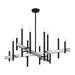 Livex Lighting - 49349-04 - 12 Light Foyer Chandelier - Denmark - Black with Brushed Nickel