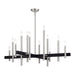 Livex Lighting - 49349-91 - 12 Light Chandelier - Denmark - Brushed Nickel with Black