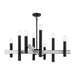 Livex Lighting - 49996-04 - Eight Light Chandelier - Helsinki - Black with Brushed Nickel