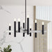 Livex Lighting - 49996-04 - Eight Light Chandelier - Helsinki - Black with Brushed Nickel