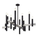 Livex Lighting - 49997-04 - 12 Light Chandelier - Helsinki - Black with Brushed Nickel