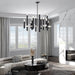 Livex Lighting - 49997-04 - 12 Light Chandelier - Helsinki - Black with Brushed Nickel