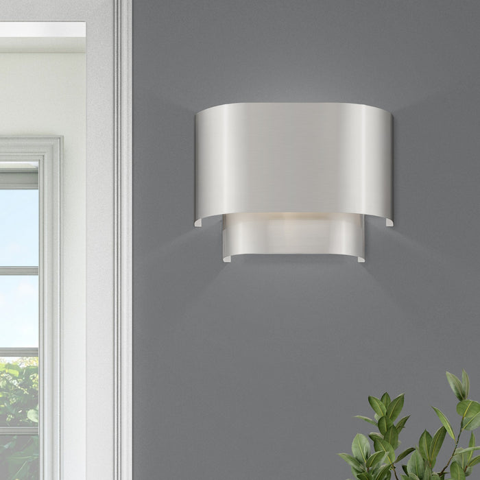 Livex Lighting - 50299-91 - One Light Wall Sconce - Springview - Brushed Nickel