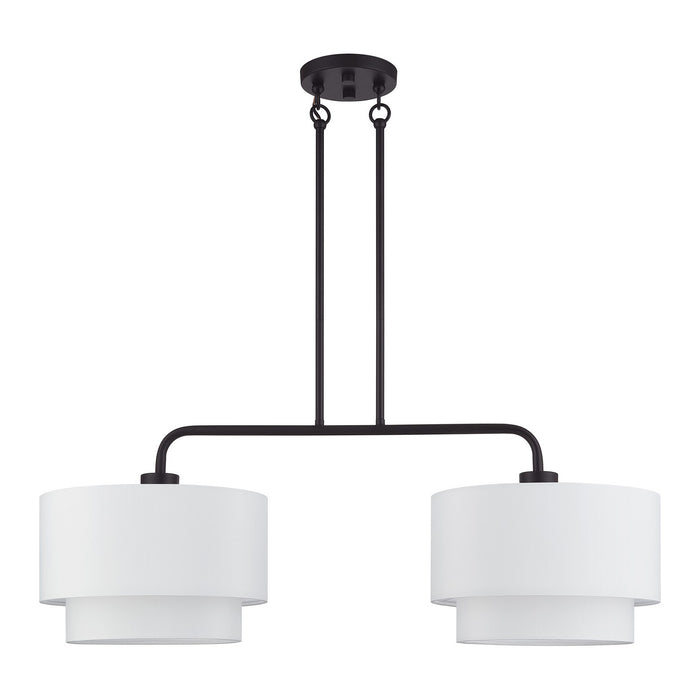 Livex Lighting - 50302-07 - Two Light Linear Chandelier - Manorwood - Bronze