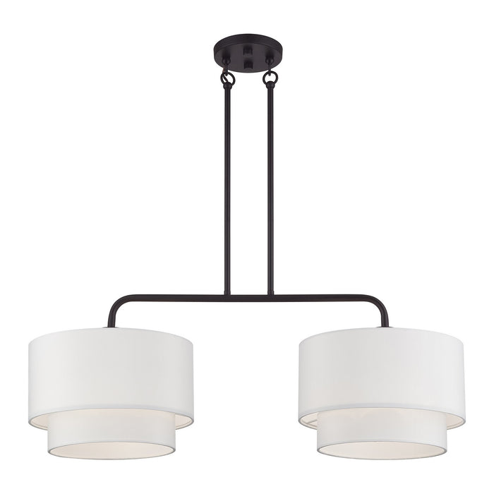 Livex Lighting - 50302-07 - Two Light Linear Chandelier - Manorwood - Bronze