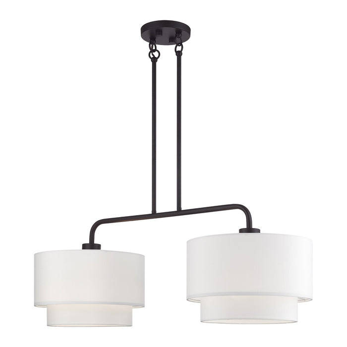 Livex Lighting - 50302-07 - Two Light Linear Chandelier - Manorwood - Bronze