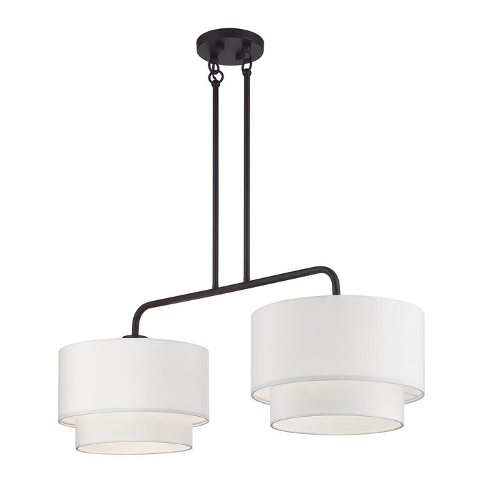 Livex Lighting - 50302-07 - Two Light Linear Chandelier - Manorwood - Bronze