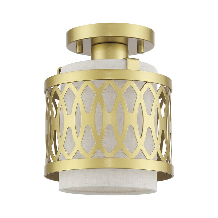 Livex Lighting - 53431-33 - One Light Semi-Flush Mount - Vistaview - Soft Gold