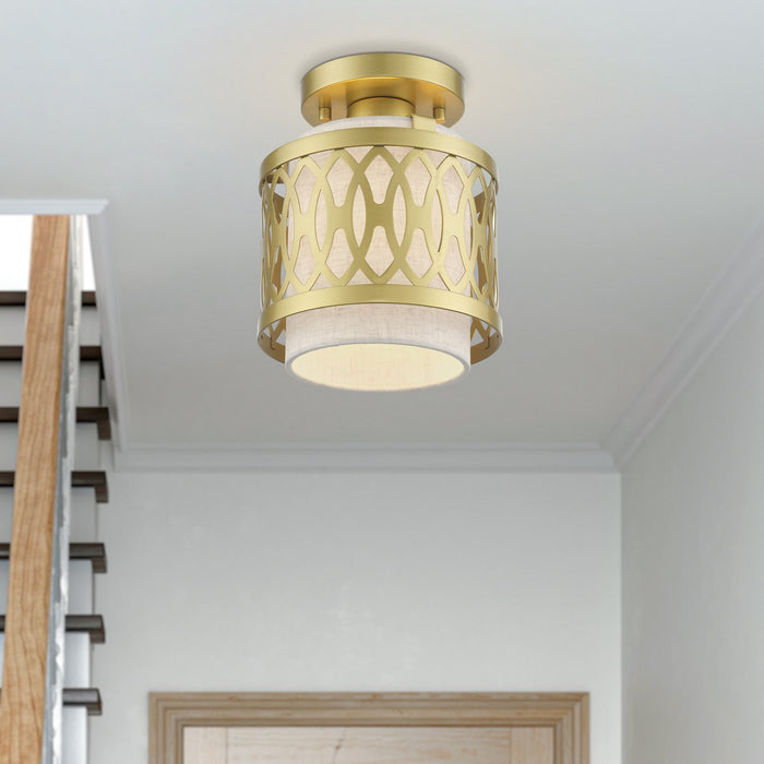 Livex Lighting - 53431-33 - One Light Semi-Flush Mount - Vistaview - Soft Gold